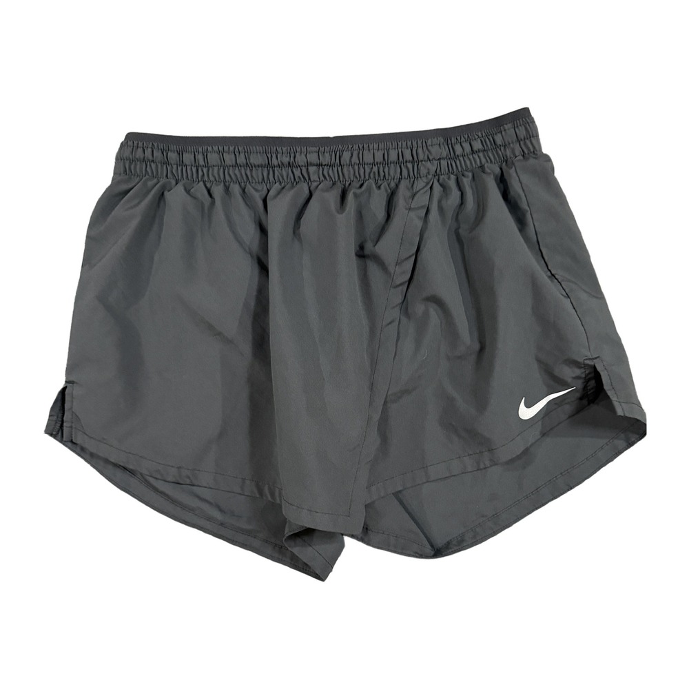 Nike Dri-FIT Womens Running Shorts Black Size M Built-In Liner Back Zip Pocket